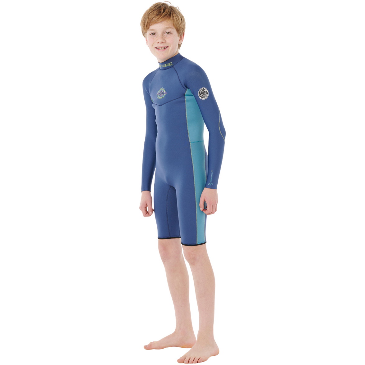 2026 Rip Curl Junior Dawn Patrol 2mm Back Zip Long Sleeve Spring Wetsuit 11EBSP - Light Navy